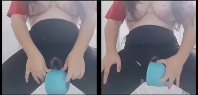 Em móc lồn với cán ca nhựa